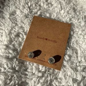 Brandy Melville Big Crystal Earrings